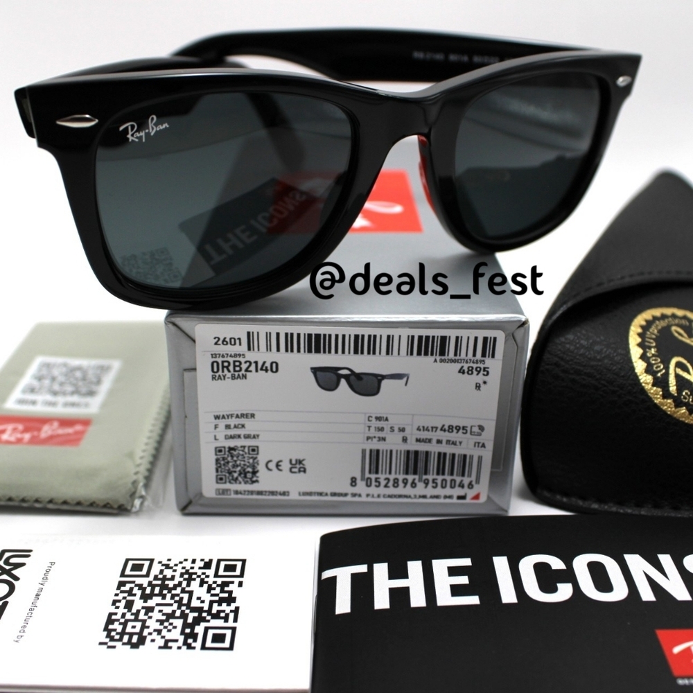 Model Display RayBan Wayfarer Black RB2140 - Picture 3 of 17